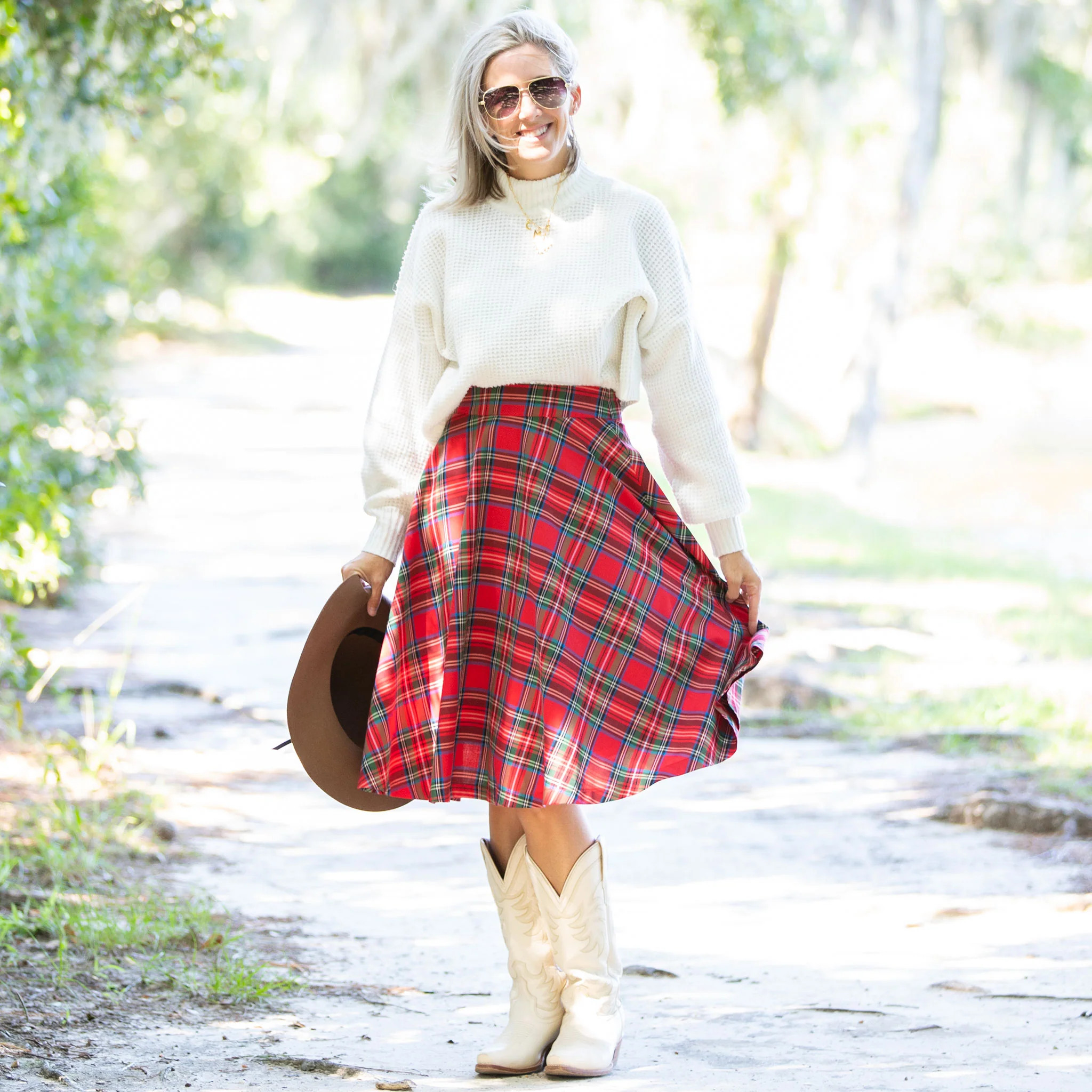 Womens Circle Skirt - Stewart Plaid - Shrimp and Grits Kids | Shrimp and Grits Kids