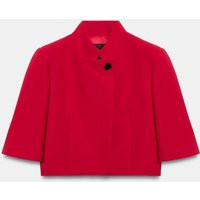 Zara - Zw Collection Cropped Short Sleeve Blazer - Red - Xs - Woman | Zara UK