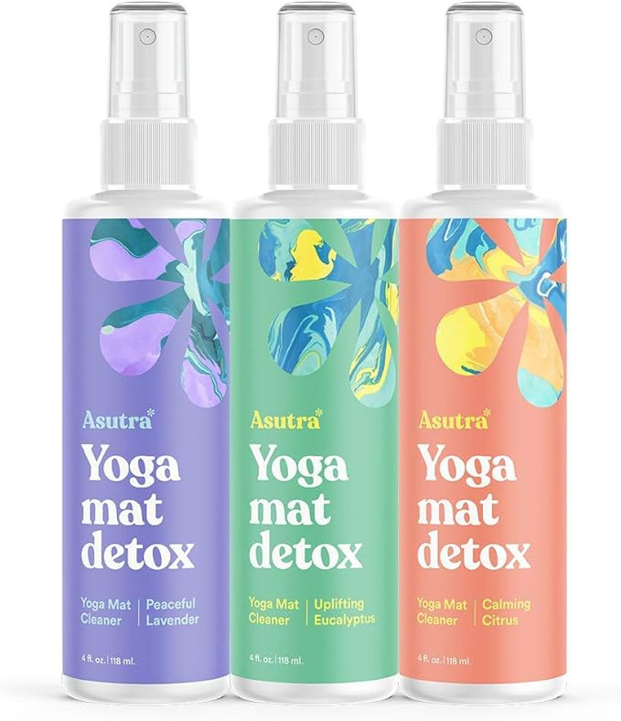 ASUTRA Organic Yoga Mat Cleaner Bundle Pack, 4 fl oz (Pack of 3) | Works for All Mats & No Slippe... | Amazon (US)