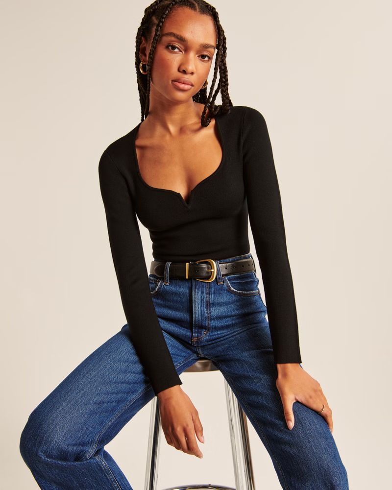 Sweetheart Sweater Bodysuit | Abercrombie & Fitch (US)