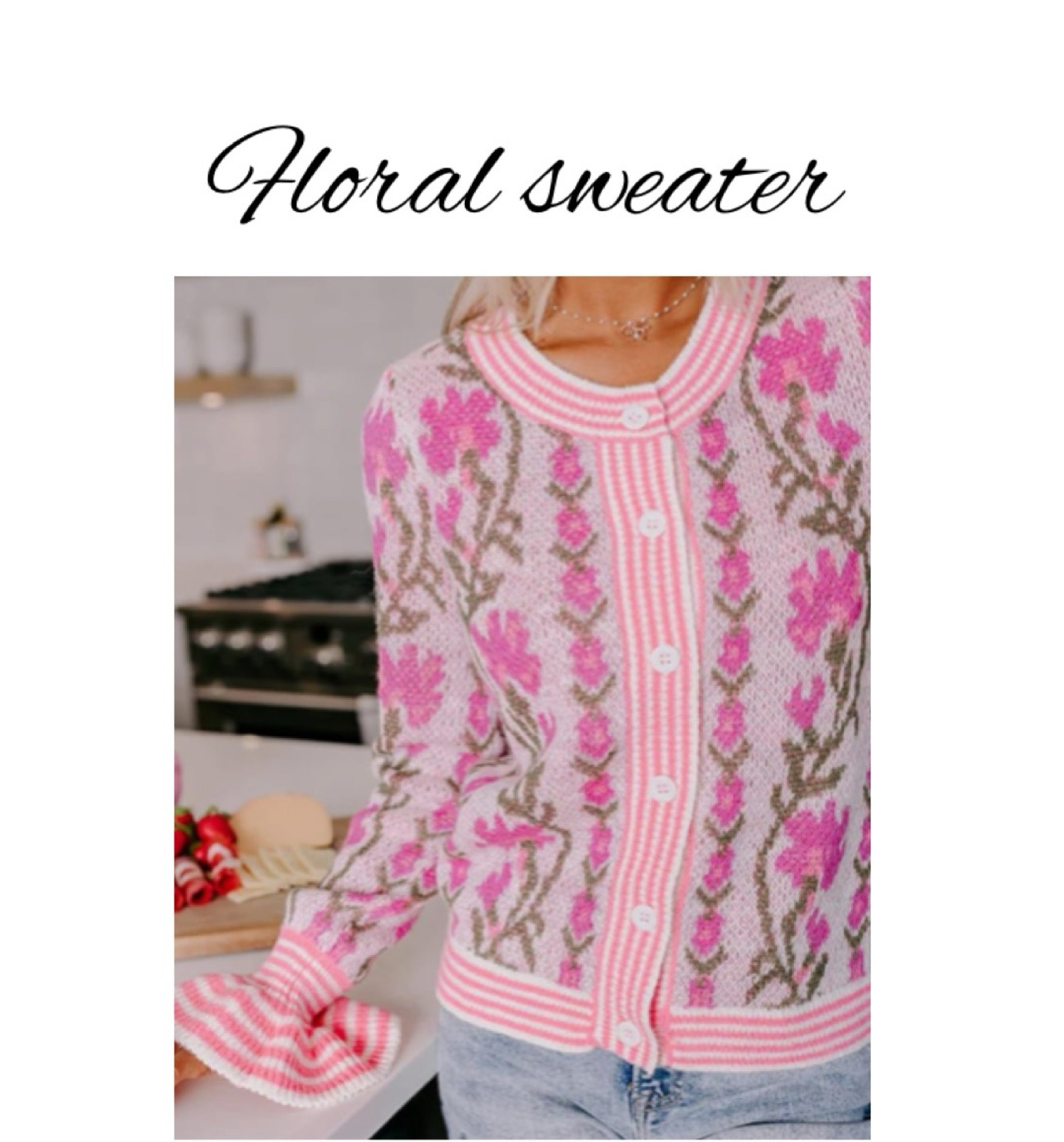 Floral print sweater, cardigan 

#LTKFindsUnder100 #LTKStyleTip #LTKGiftGuide