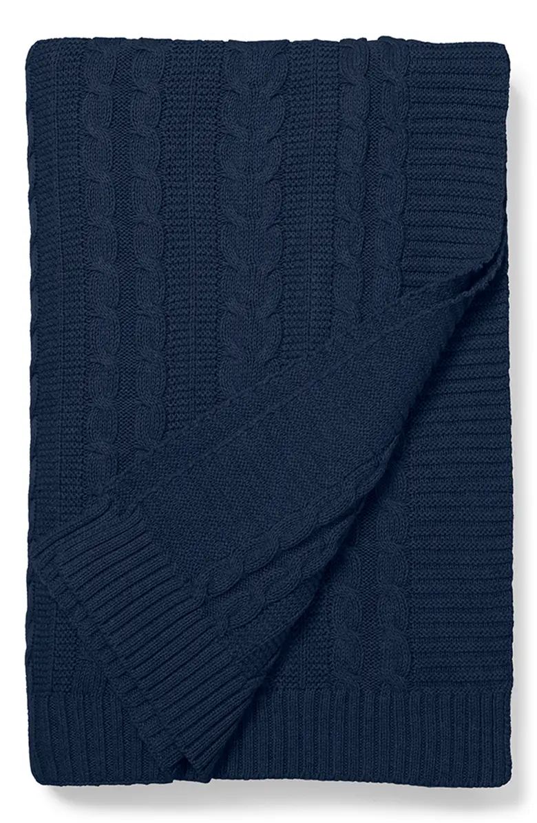 Cable Knit Organic Cotton Throw Blanket | Nordstrom