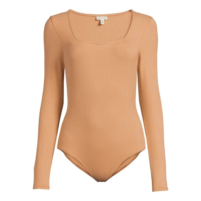 Self Esteem Juniors Ribbed Square Neck Bodysuit | Walmart (US)