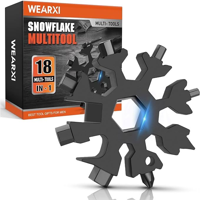 Stocking Stuffers for Men Adults, Gifts for Men 18 in 1 Snowflake Multitool, Mens Gifts for Chris... | Amazon (US)