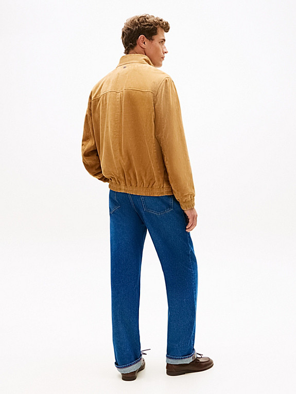 Smart Casual Veloursleder-Jacke mit Flag | Tommy Hilfiger (DE)