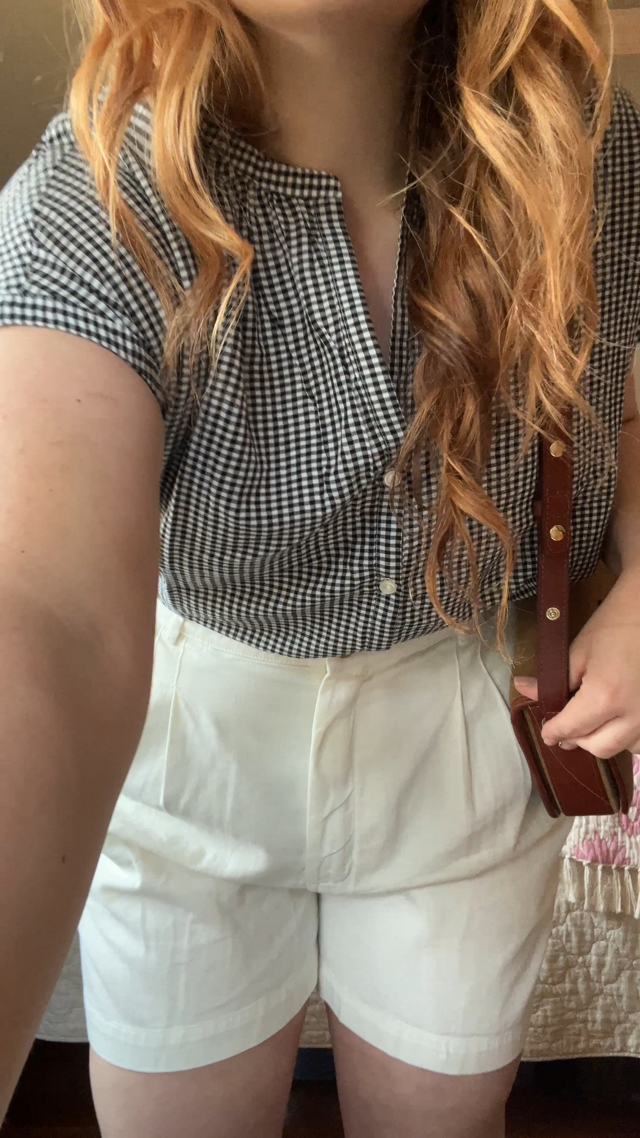 Feeling fresh - a classic pairing of gingham and summer white shorts!

Wearing last season gap top, big bud press trouser shorts and sezane milo bag. 

 #LTKxMadewell #LTKSeasonal #LTKMidsize