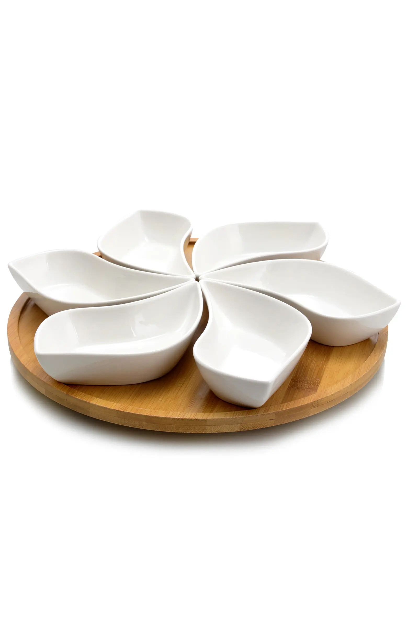 Modern 13.5 Inch 7pc Lazy Susan Appetizer and Condiment Server Set with 6 Unique Design Serving D... | Nordstrom
