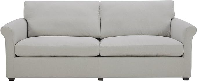 Amazon Brand – Stone & Beam Balkan Contemporary Rolled-Arm Sofa Couch, 91"W, Chalk | Amazon (US)