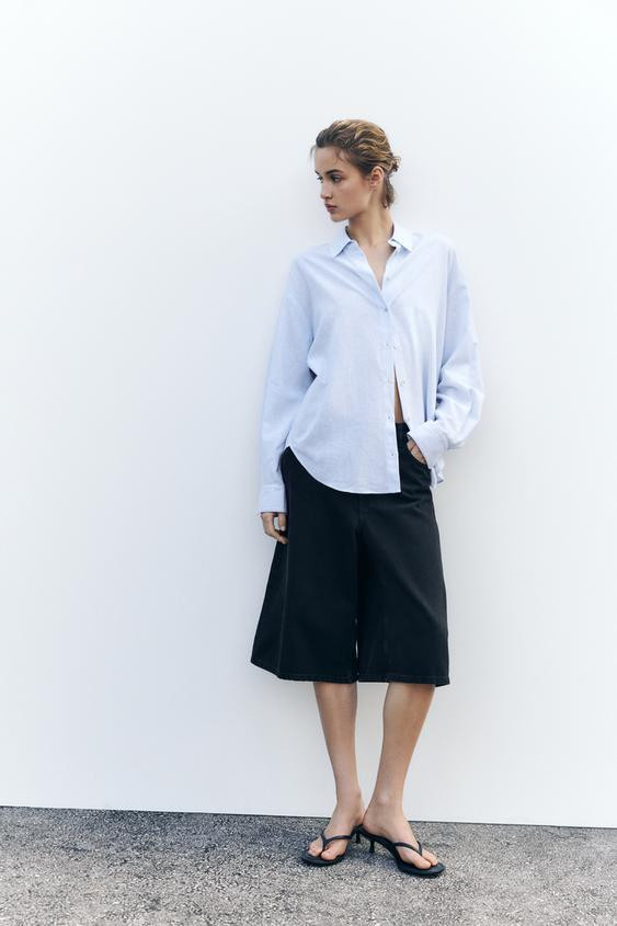 OVERSIZE LINEN BLEND SHIRT | Zara UK