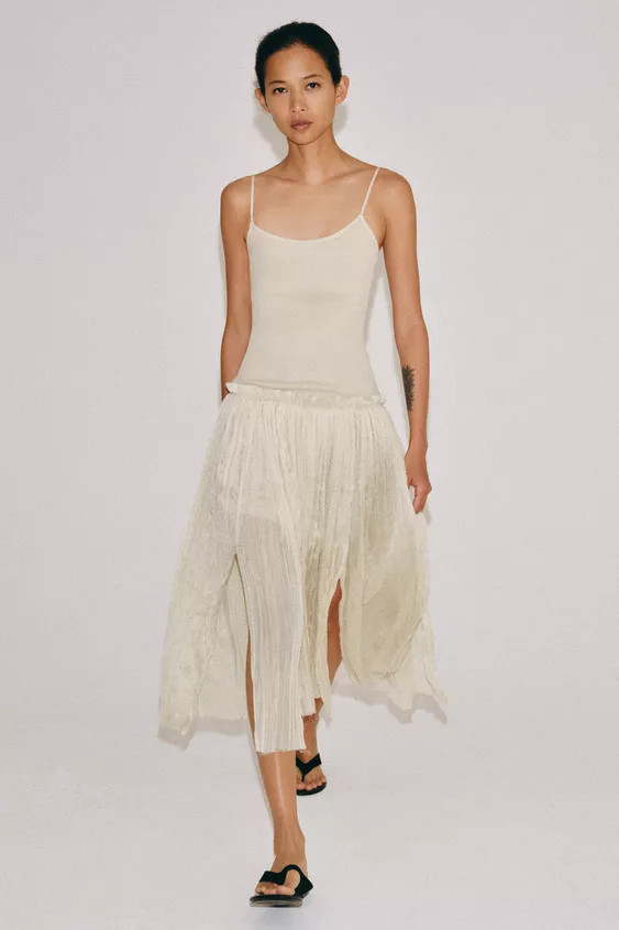 COMBINATION MIDI DRESS | Zara US