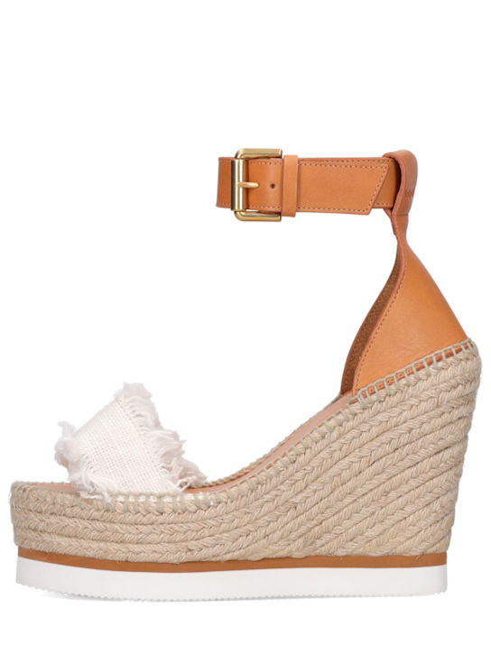120mm Glyn canvas & leather wedges | Luisaviaroma