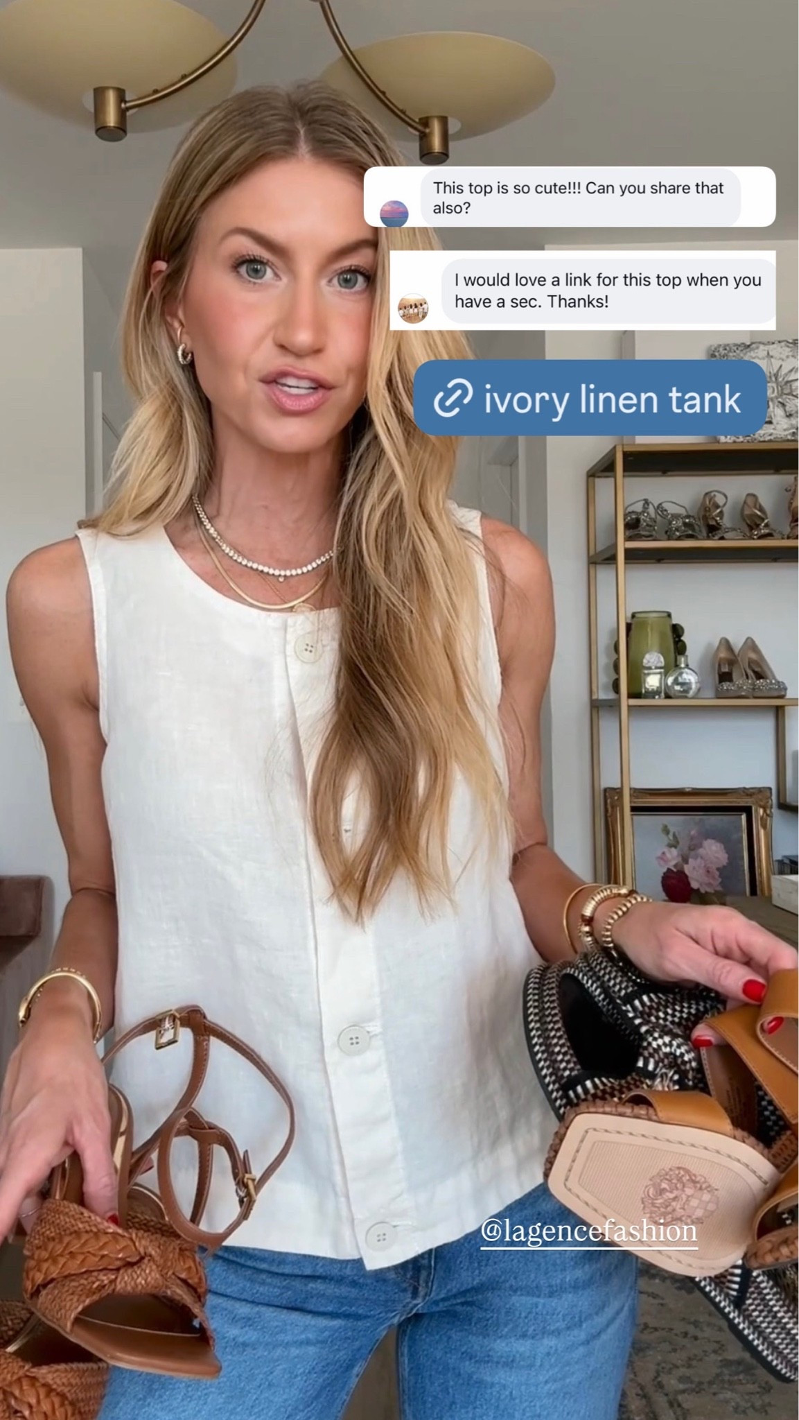 Loving this ivory linen top for spring and summer! 
Runs TTS, wearing size small.

#LTKootd #LTKgrwm #LTKSeasonal