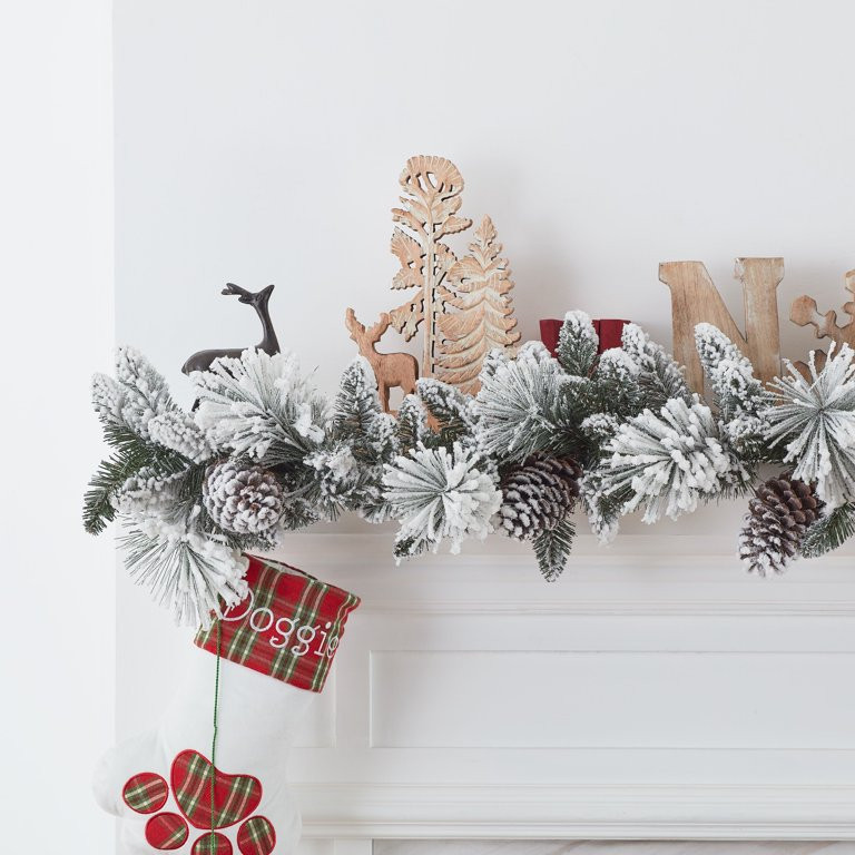 Holiday Time 9ft Flocked Colorado Garland | Walmart (US)