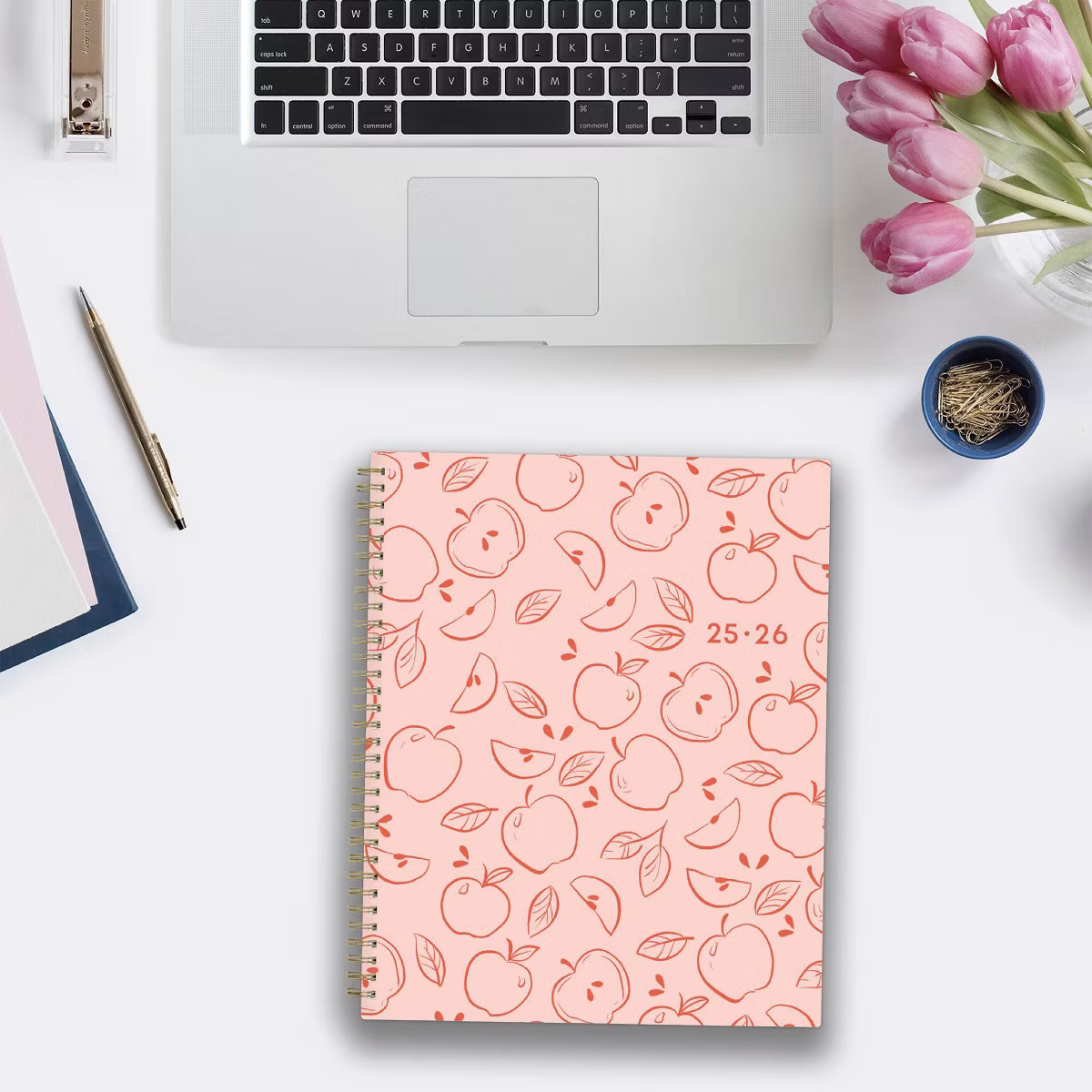 Blue Sky 8.5"x11" Weekly/Monthly Wirebound Teacher Lesson Planner Printed Apple Sketch, Teacher S... | Target