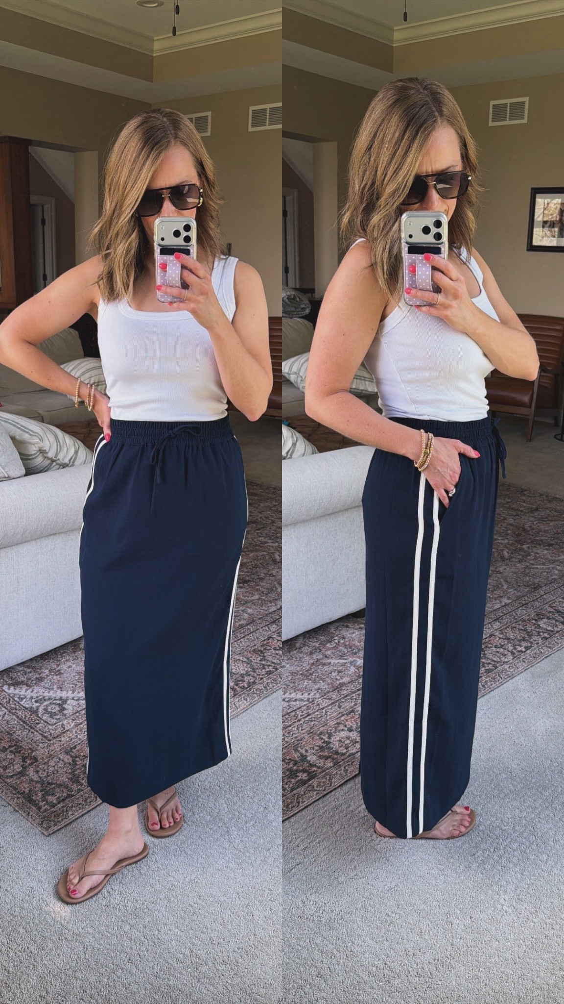Track pants…. But make it a skirt! 🤩🤩🤩

#LTKootd #LTKSeasonal #LTKOver40