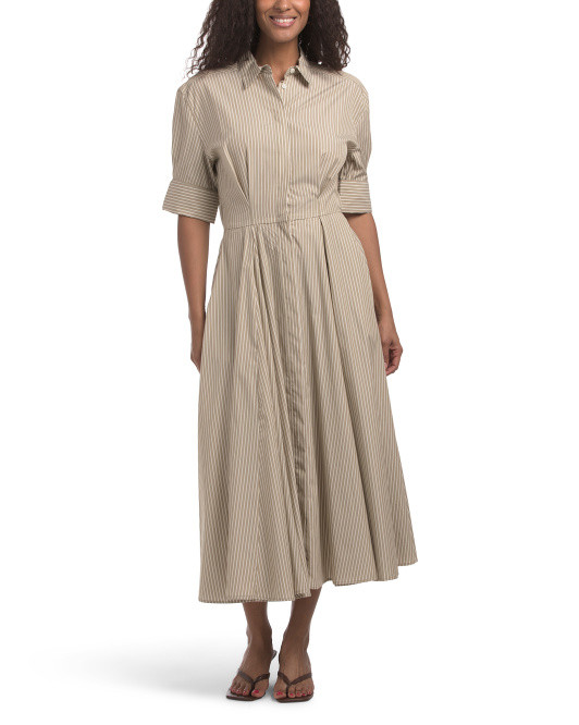 Aiden Striped Poplin Dress | TJ Maxx