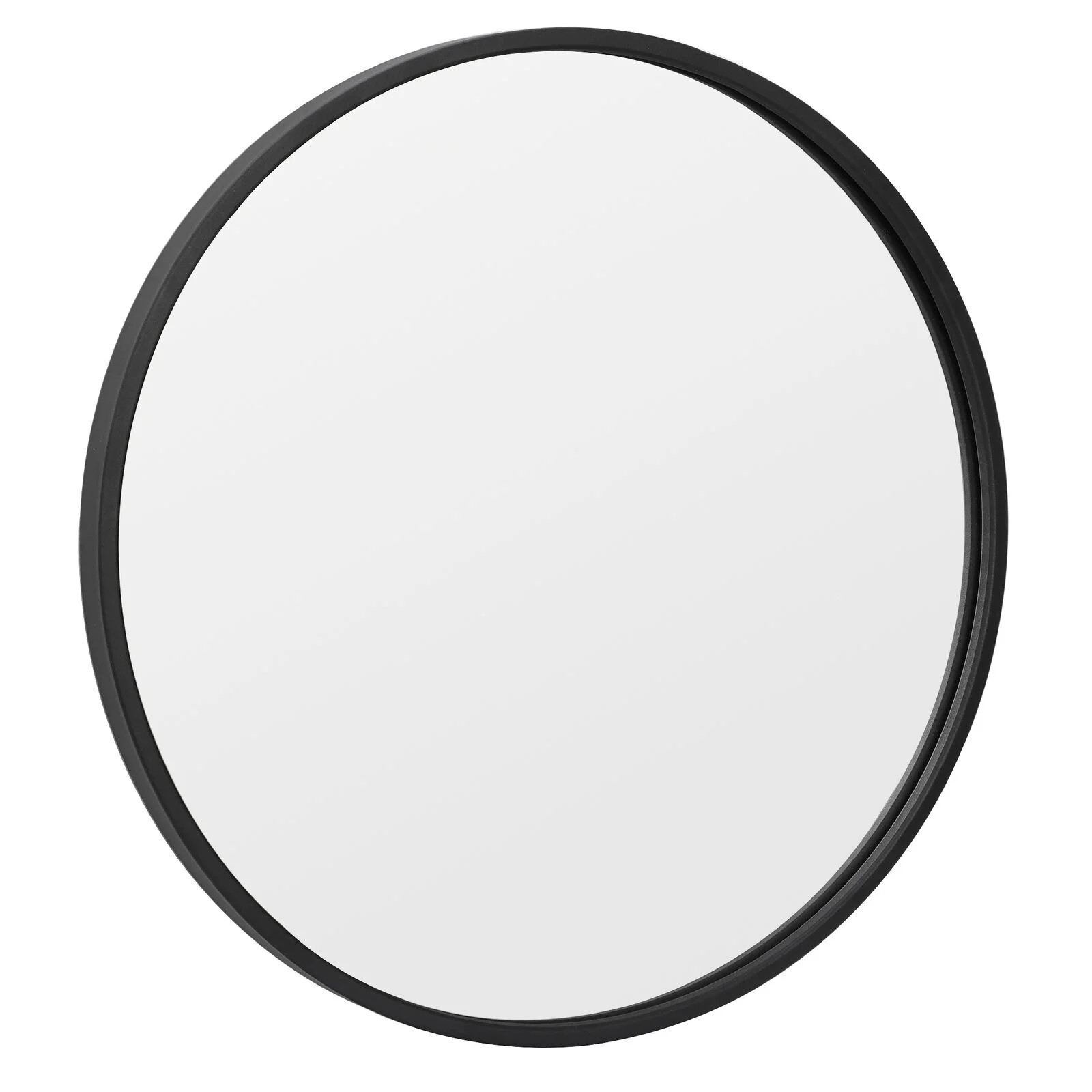ZENSTYLE 18" Rubber Frame Round Mirror For Entryways Bathrooms Living Rooms Black | Walmart (US)
