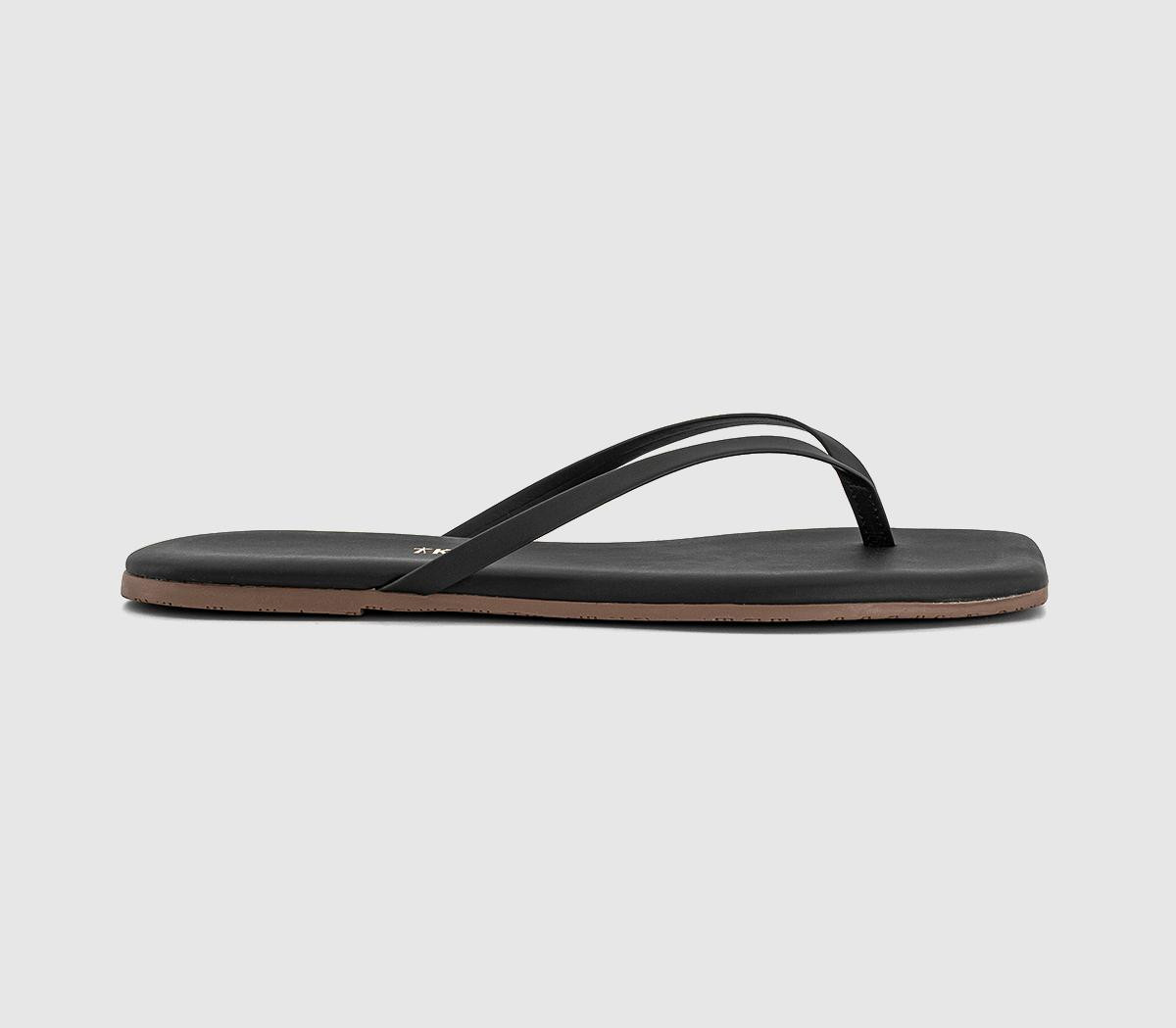 Tkees Womens Square Toe Lily Flip Flops Black, 7 | Office Shoes (UK)
