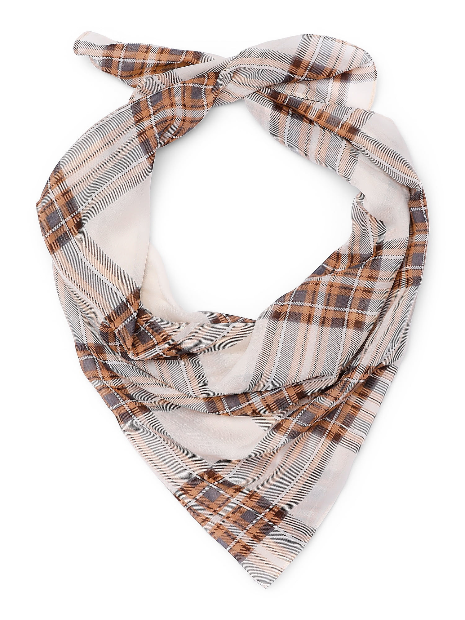 Time and Tru Women's Print Scarf, White Multi-Color | Walmart (US)