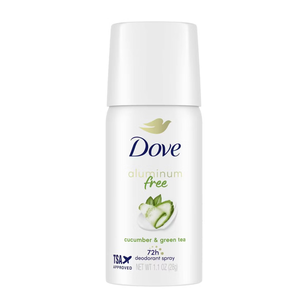 Dove Beauty Aluminum Free Mini Deodorant Spray - Cucumber & Green Tea - Travel Size - 1.1oz | Target