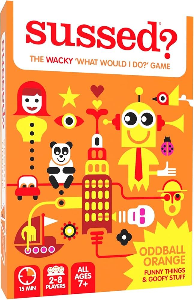 SUSSED The Wacky 'What Would I Do?' Card Game | All Ages: 7+ | 2-8 Players | Oddball Orange Editi... | Amazon (US)