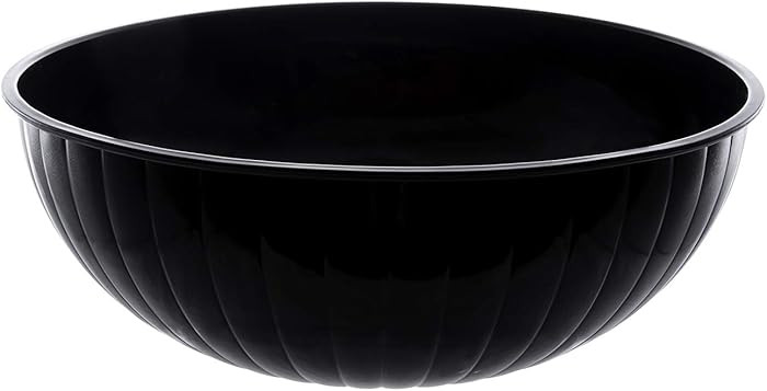 Party Essentials Hard Plastic 192-Ounce Serving Bowl, Black | Amazon (US)