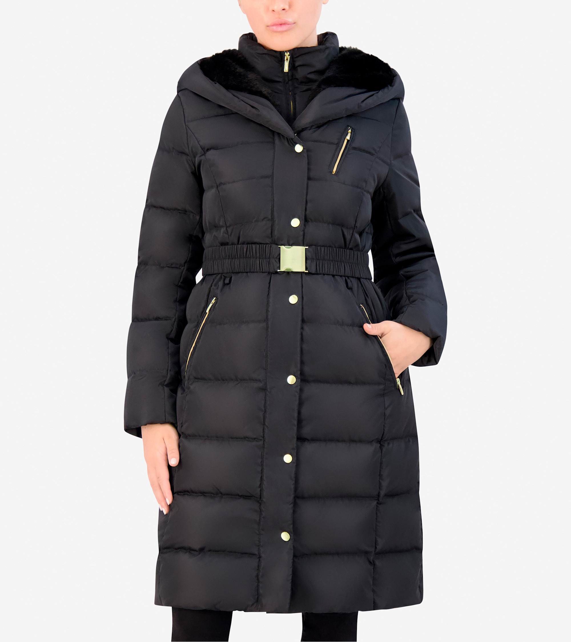 Women's Taffeta Down Belted Coat | Cole Haan (US)