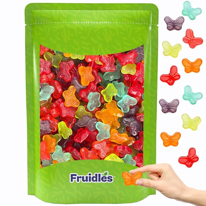 Butterflies Gummi Candy, Assorted Fruit Flavors Gummies, Allergy Friendly, Non-GMO, No Artificial... | Amazon (US)
