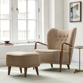 Elin Chair & Ottoman Set | West Elm (US)