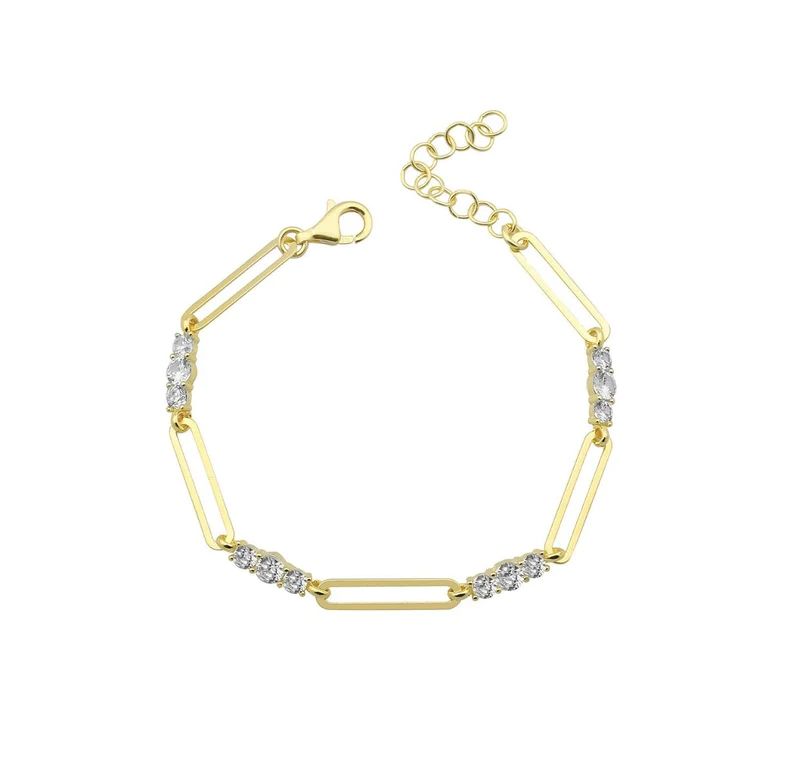 Chain Link Crystal Bracelet | The Sis Kiss