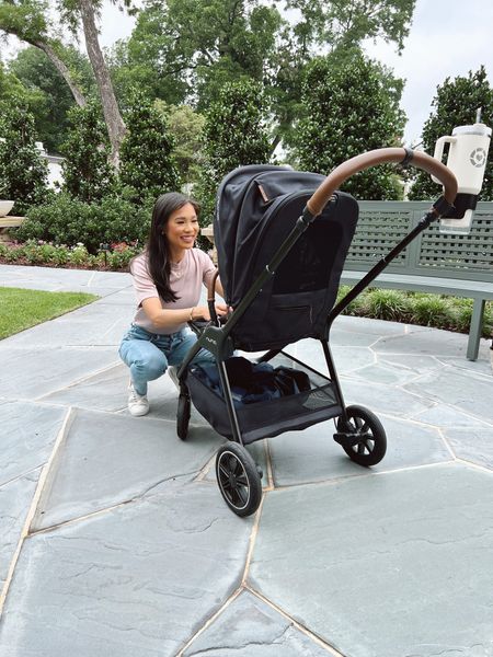 Nuna stroller and car seat combo we absolutely love. Perfect for when we’re on the go and outside of the house because it’s lightweight and collapses on its own. Also linking my Pima cotton t shirt and straight leg jeans. Wearing size XS and 23  

#LTKFamily #LTKBaby