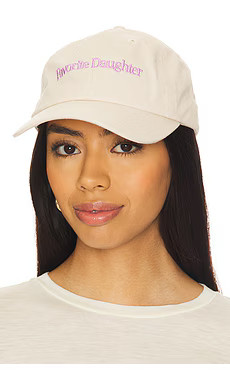 Favorite Daughter Classic Logo Baseball Hat in Khaki Lavander from Revolve.com | Revolve Clothing (Global)