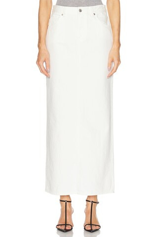 NILI LOTAN Ozzy Denim Skirt in White | FWRD 