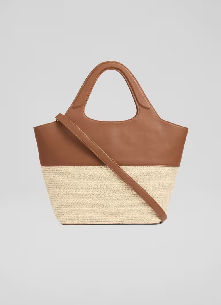 Carly Natural & Tan Crossbody Tote Bag | L.K. Bennett (UK)