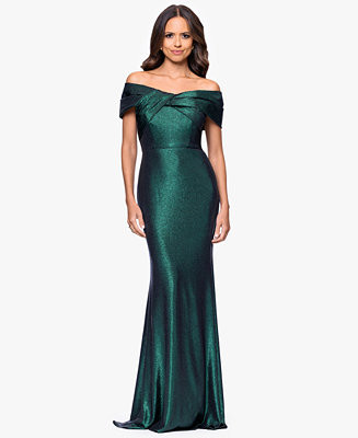 Women's Long Off-The-Shoulder Gown | Macy's