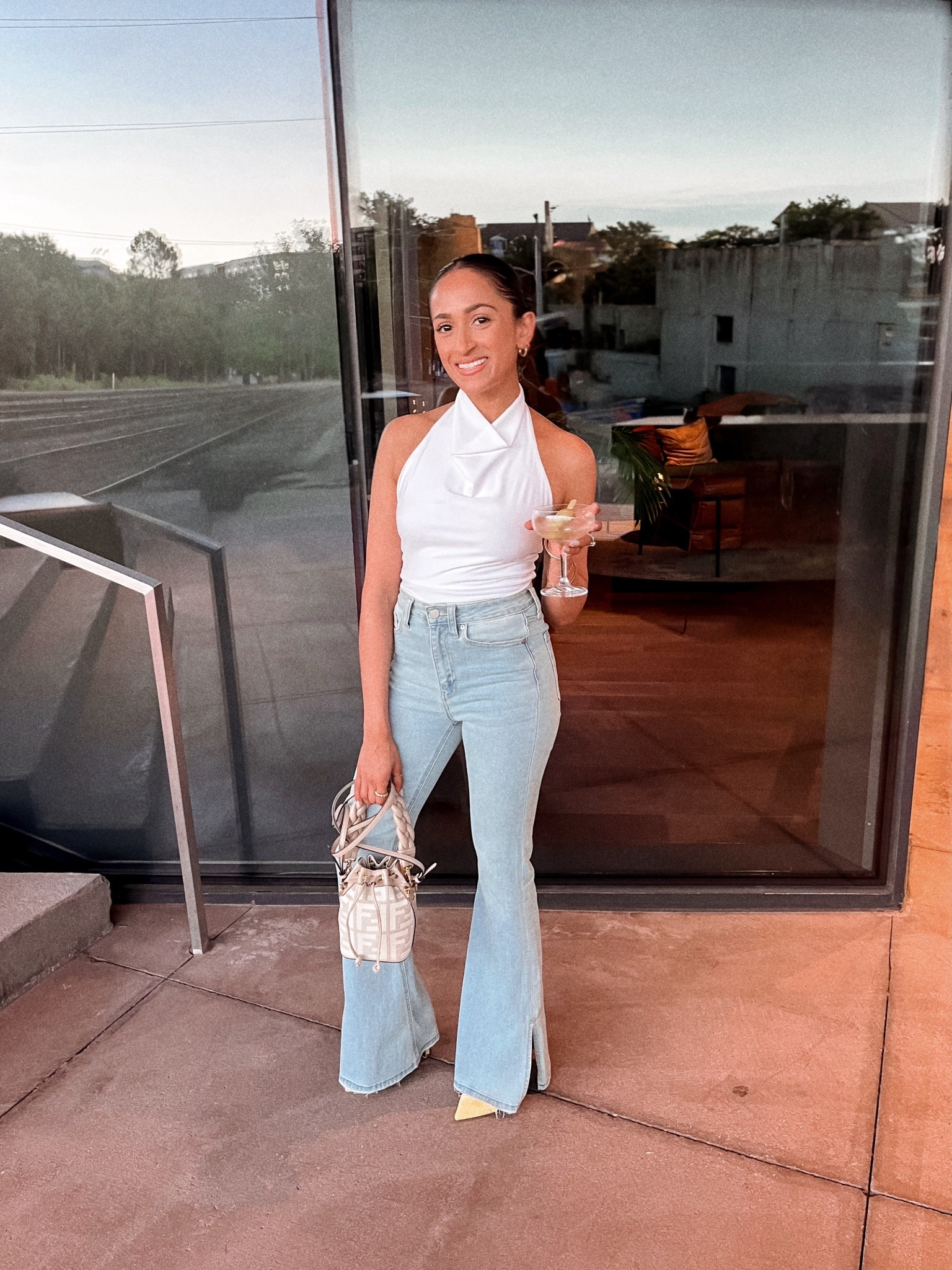 Summer outfit
Flare jeans white halter top

#LTKStyleTip #LTKFindsUnder50 #LTKSaleAlert