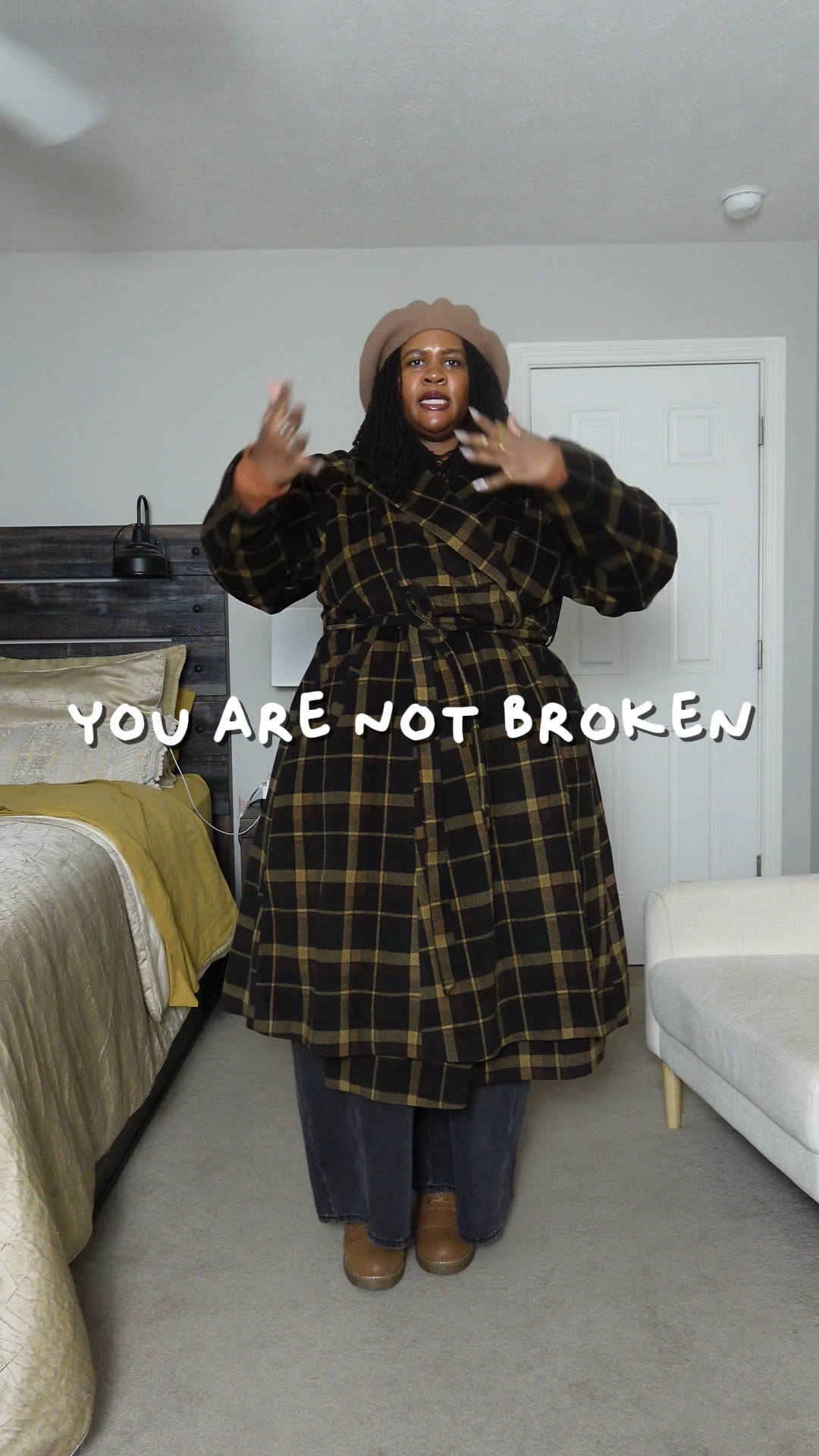 You are NOT broken!! Receive it and believe it. 

Let’s get into this fit. I’m wearing the coat from Torrid in a size 4. I bought this years ago so I tried to link to an alternative. 

The cargo jeans are from ELOQUII in a size 22. They just restocked so all sizes should be available! 

The belt is from Amazon in a size 42-47in and it comes in a set of 3. 

The boots are oldies from Torrid. I linked to some alternatives, and the beret from Free People is sold out in this color, but I’ve linked to alternatives as well. Enjoy!! ☺️ 

#LTKPlusSize #LTKFindsUnder50 #LTKgrwm