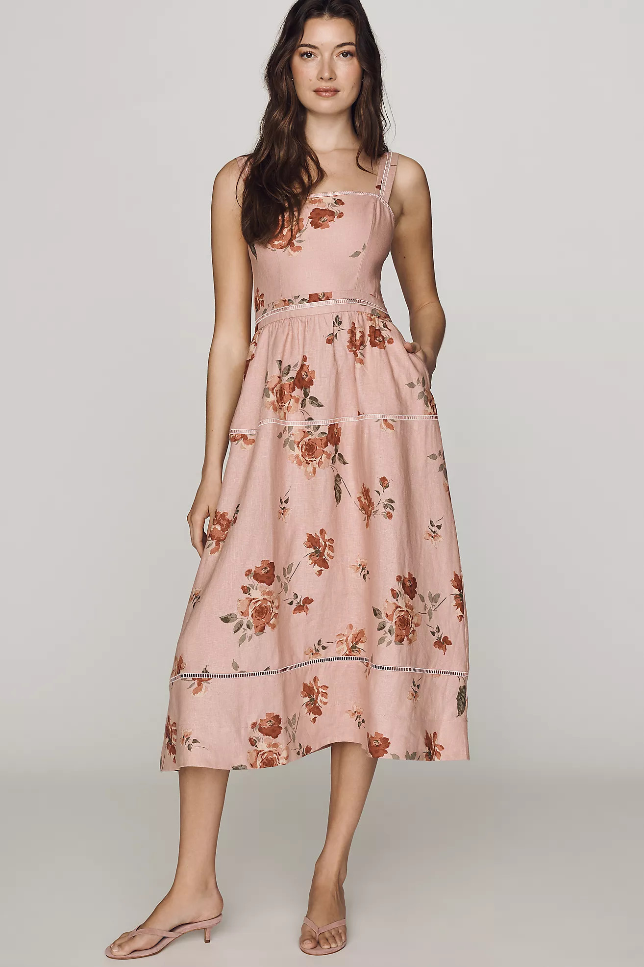 Reformation Everett Linen Midi Dress | Anthropologie (US)