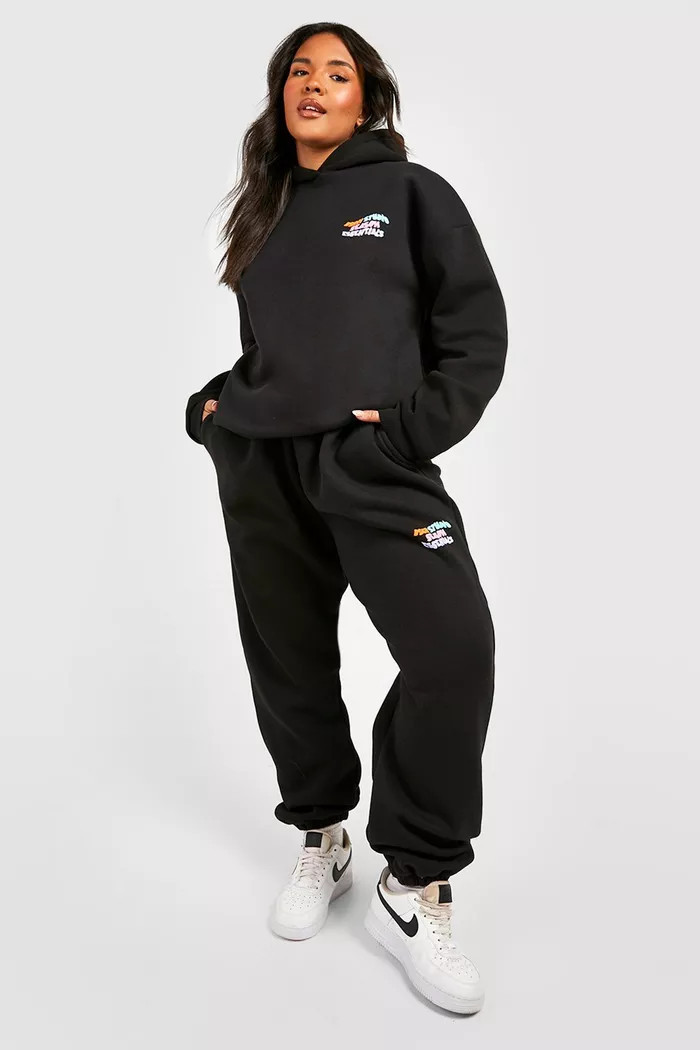 Plus Puff Print Multi Back Print Tracksuit | Boohoo.com (UK & IE)