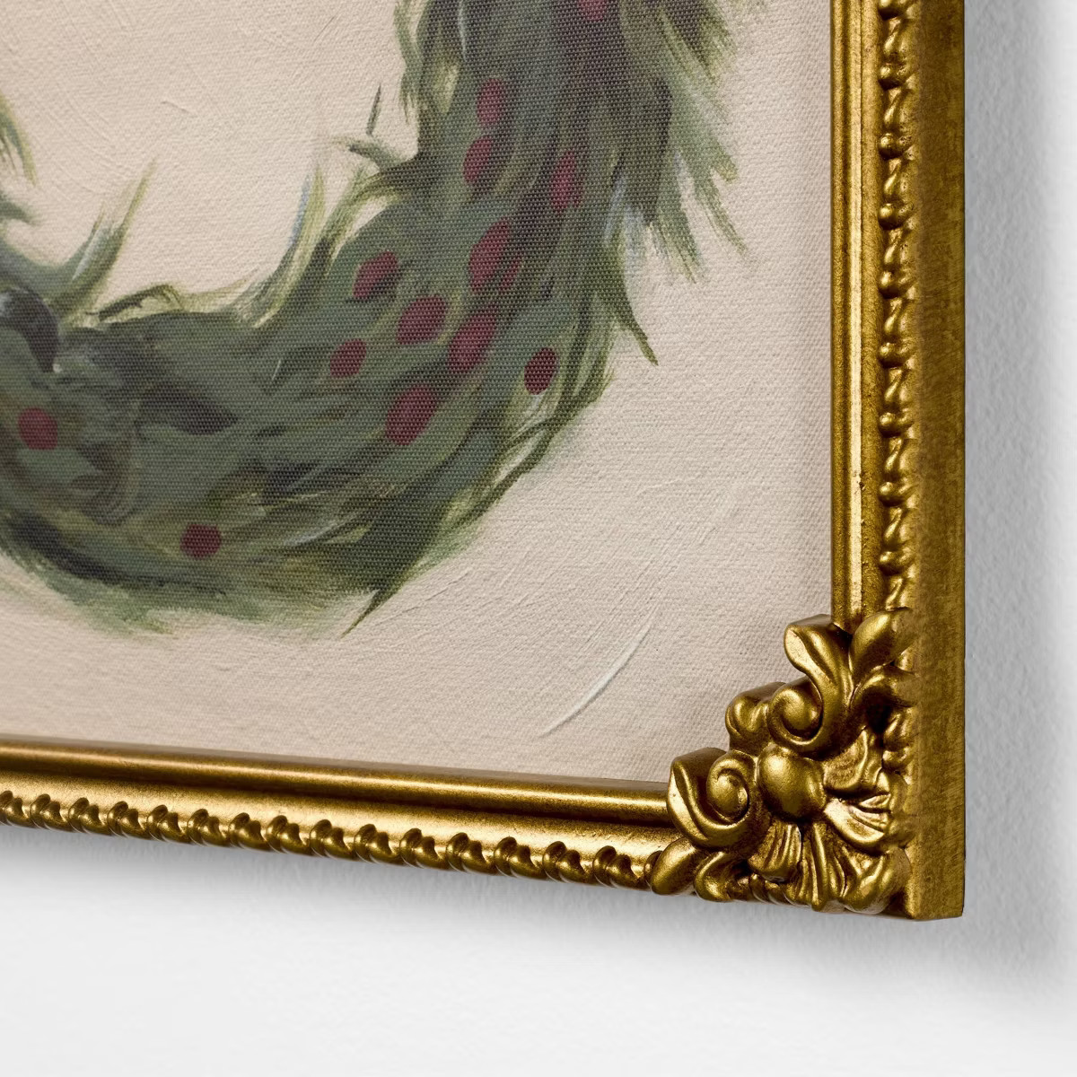 16"x16" Red Ribbon Wreath Framed Wall Art - Threshold™ designed with Studio McGee | Target