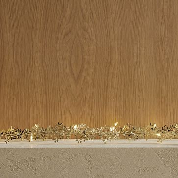 LED Metal Leaf Garland | West Elm | West Elm (US)