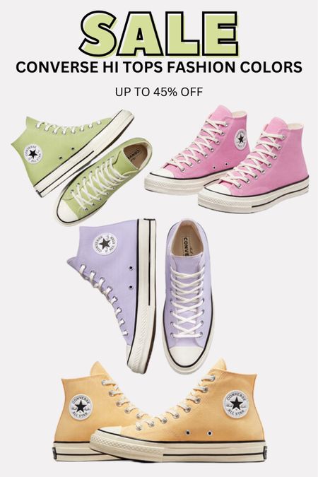 The iconic hi- top Converse Chuck Taylor’s in fashion colors are on sale up to 40% off right now! Grab them for your Christmas stash now! 

#LTKGiftGuide #LTKsalealert #LTKshoecrush
