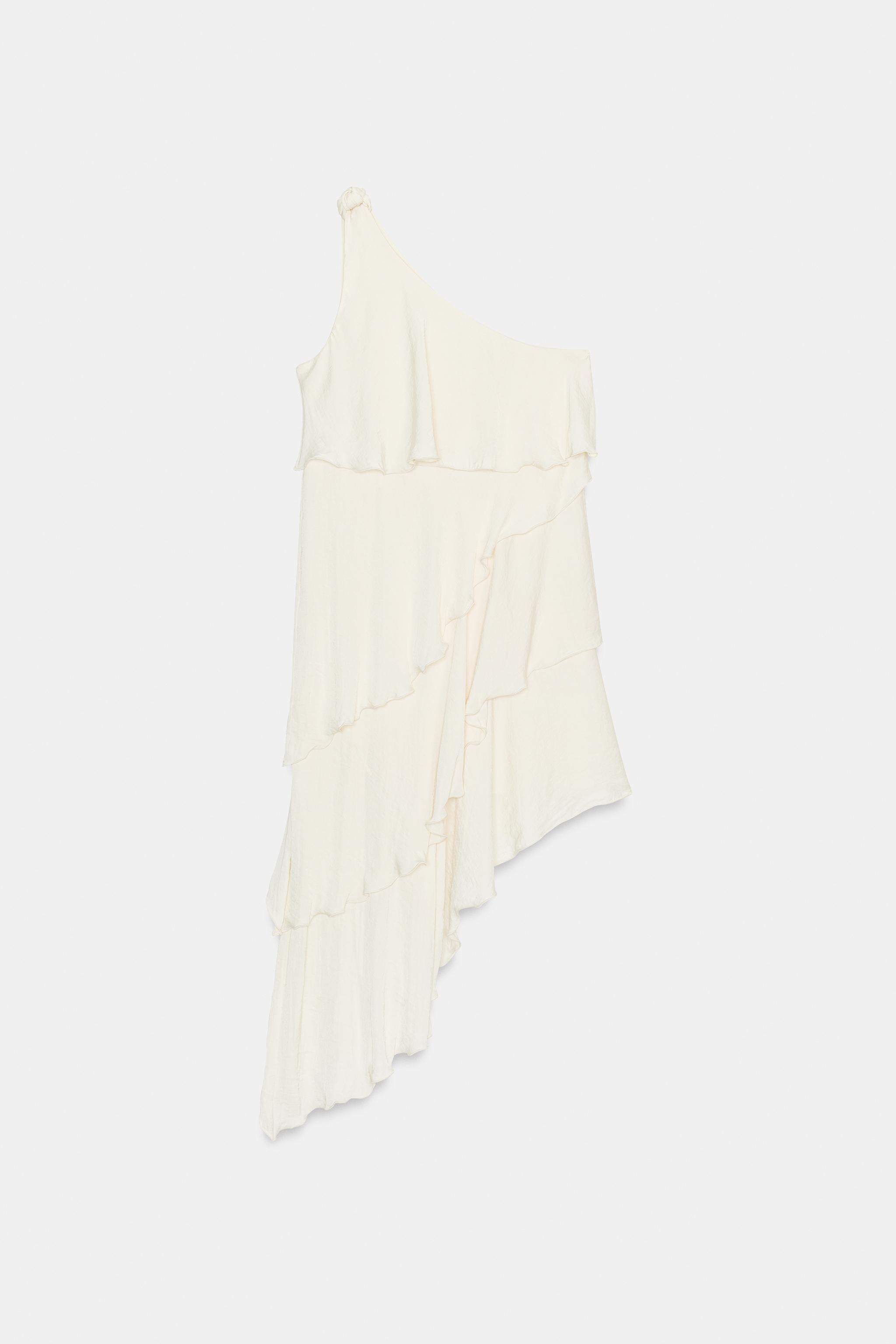 DRESS WITH RUFFLES AND KNOT | Zara UK