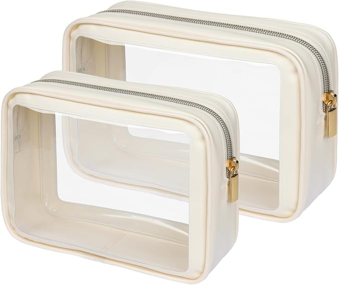 Clear Makeup Bag Foldable - TSA Approved Toiletry Bag for Travel | Amazon (US)