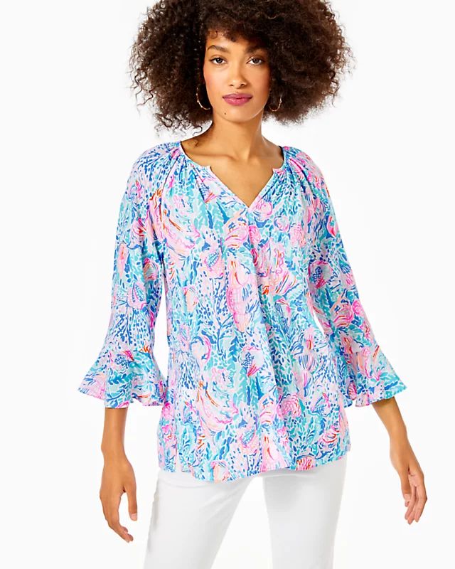 Willa Flounce Sleeve Top | Lilly Pulitzer
