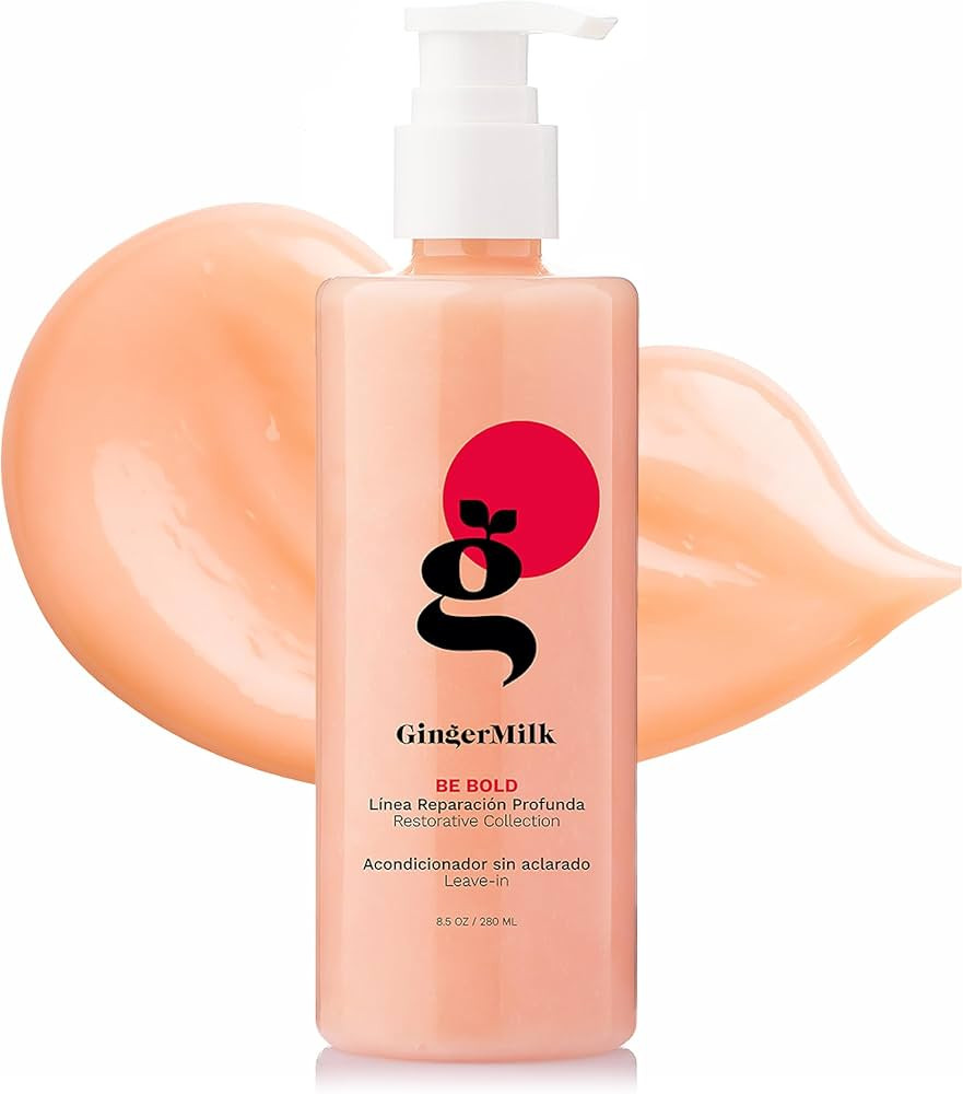 GINGER MILK Intensive Repair Leave-In Styling Cream for dry hair damaged by dyes, chemical proces... | Amazon (US)