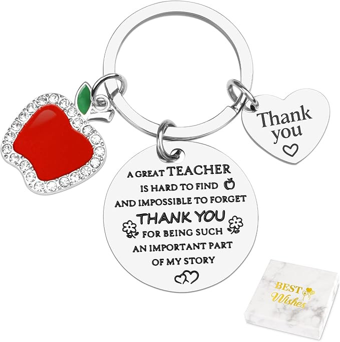 CDLong Best Teacher Gifts for Women - Keychain for Teacher, Appreciation Keyring Thank You Gifts ... | Amazon (US)