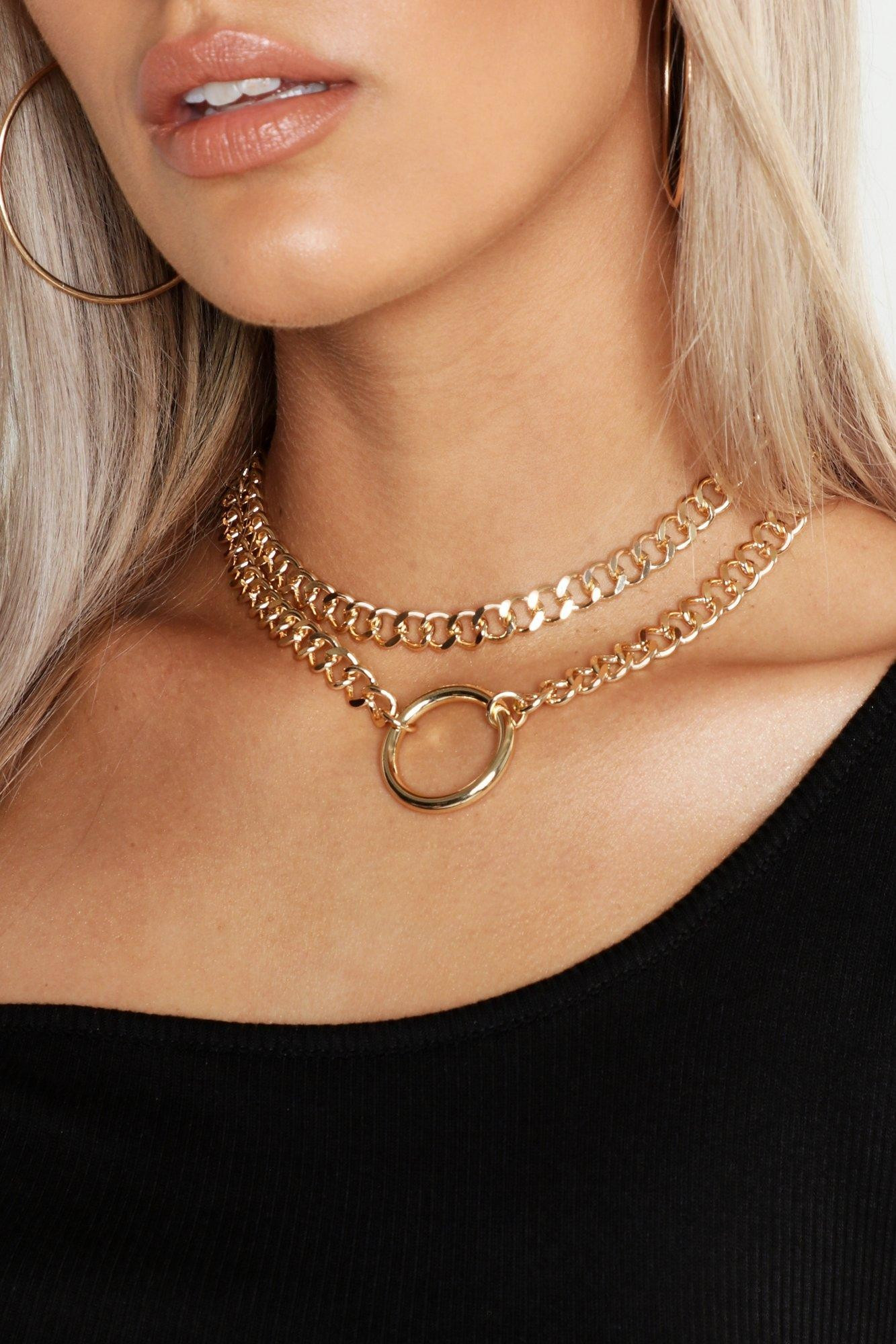 Plus O-Ring Detail Chain Choker | Boohoo.com (US & CA)