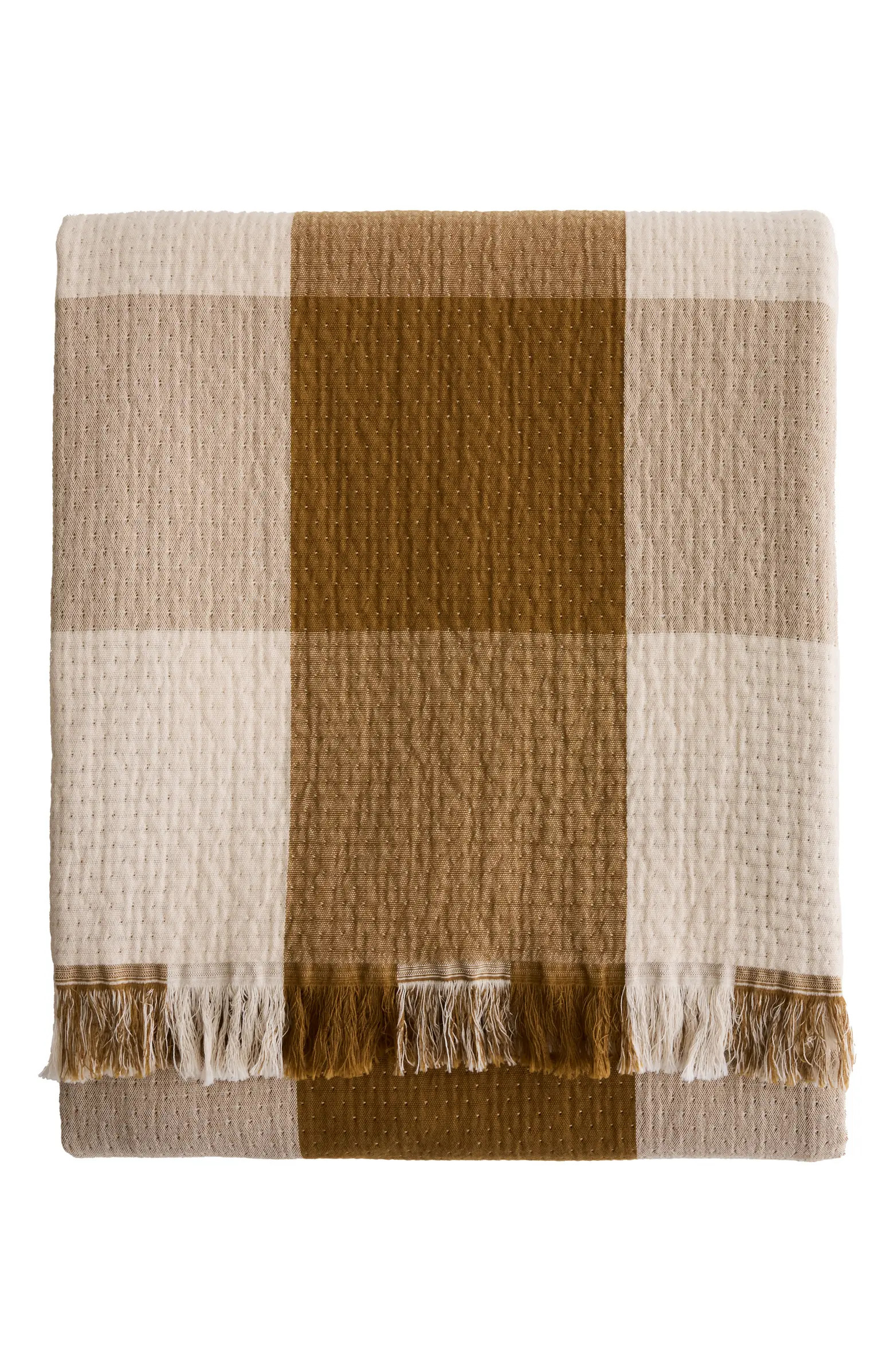 Pendleton Reversible Fringe Organic Cotton Throw | Nordstrom | Nordstrom