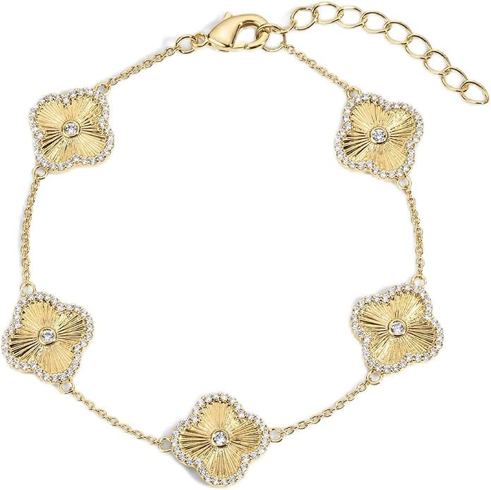 Electric Picks Clover Icon Bracelet for Women – Ideal for Layering or Solo Wear - Adjustable 6.... | Amazon (US)